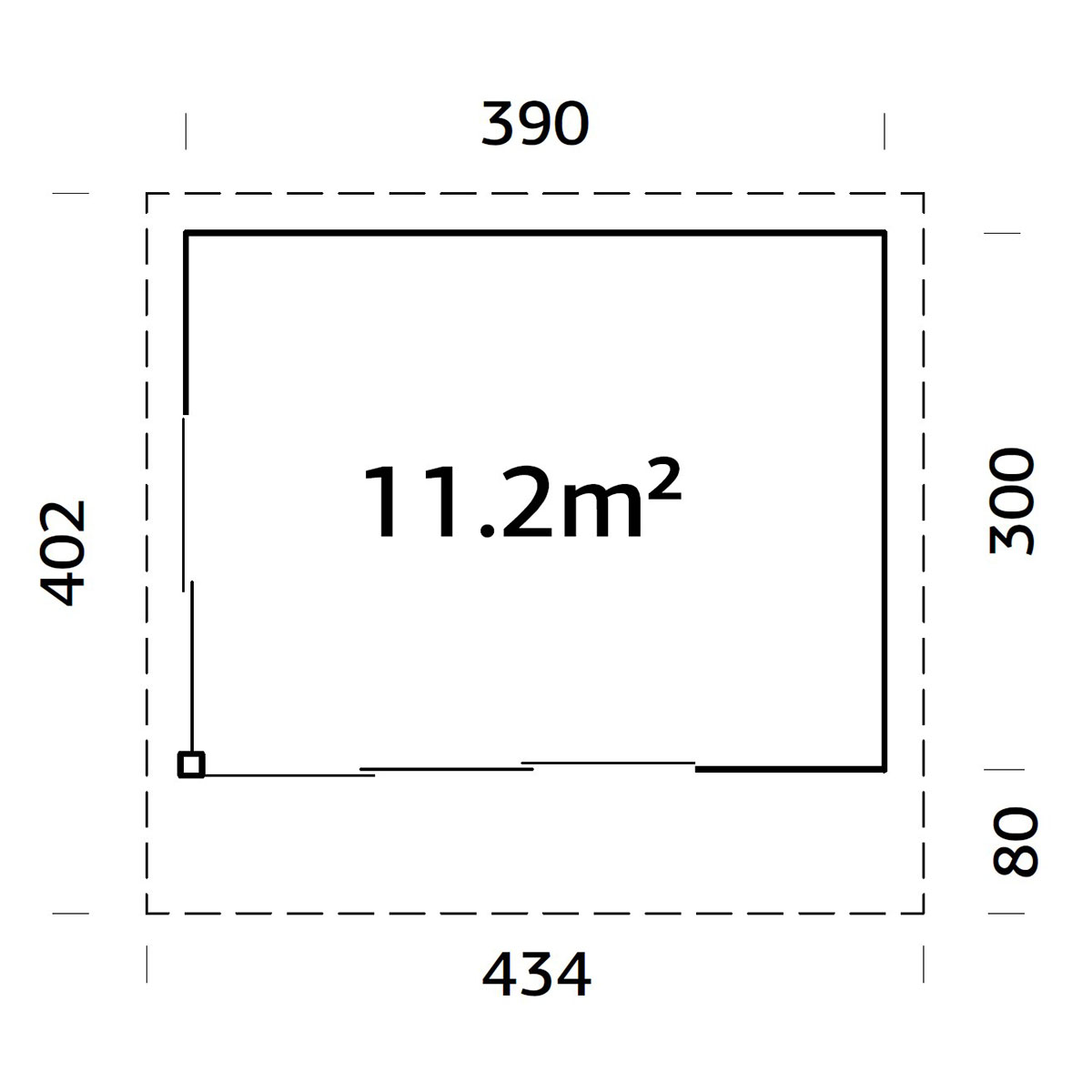 Stuga Palmako Andrea 11,7 m2 (inv. 11,2 m2)