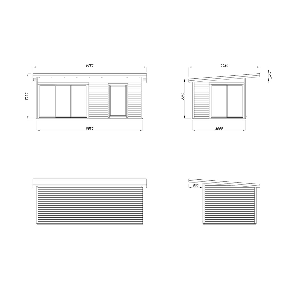 Stuga Palmako Andrea 17,9 m2 (inv. 17,1 m2)