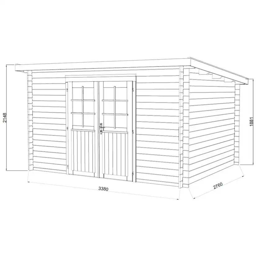Stuga Palmako Alice 9,3 m2 (inv. 9,0 m2)