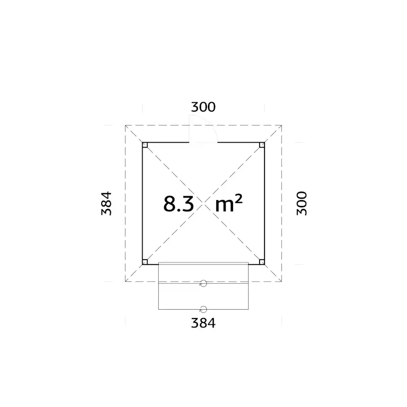 Kiosk Palmako Bianca 8,3 m2 Set 104