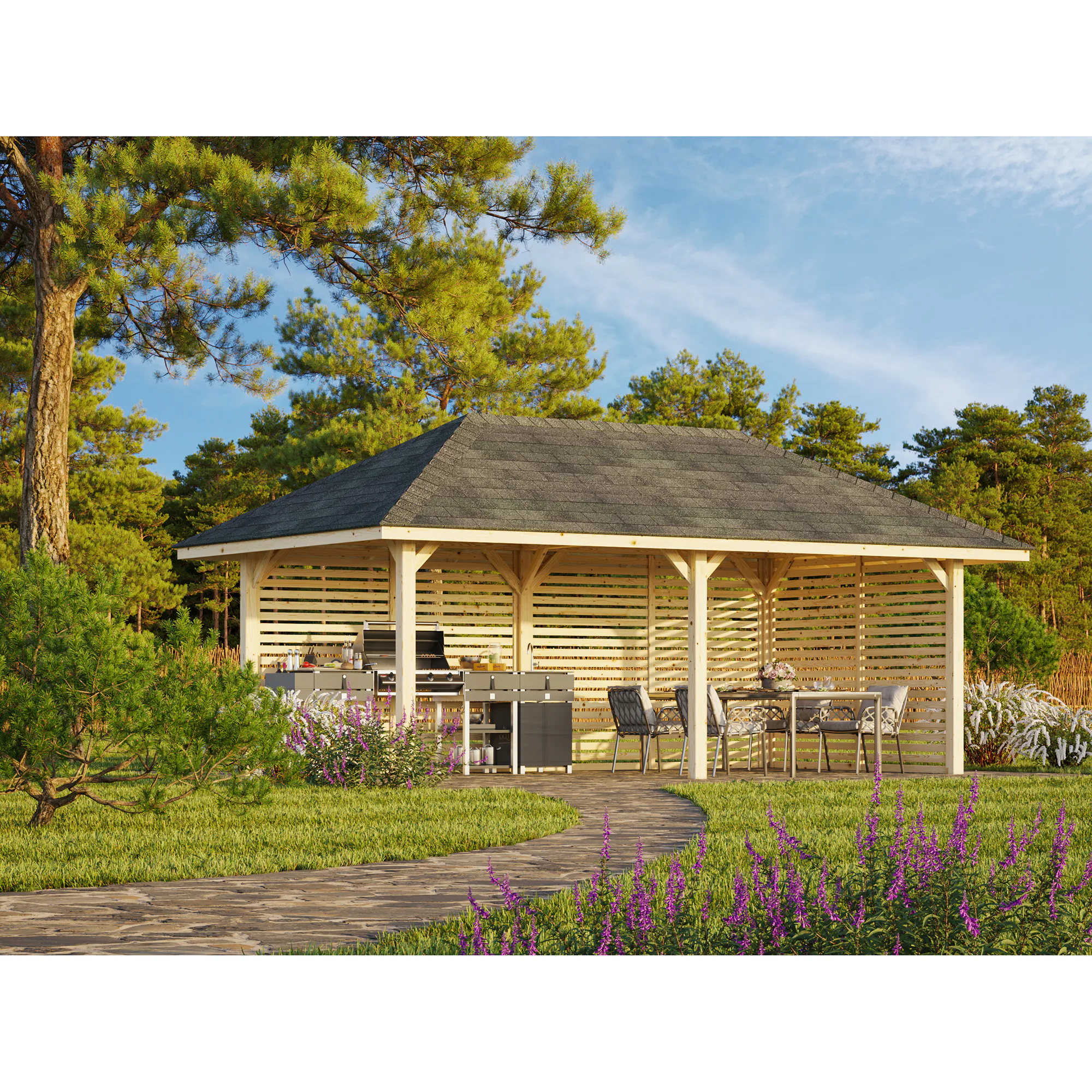 Paviljong Palmako Bianca 16,6 m2 Set 109