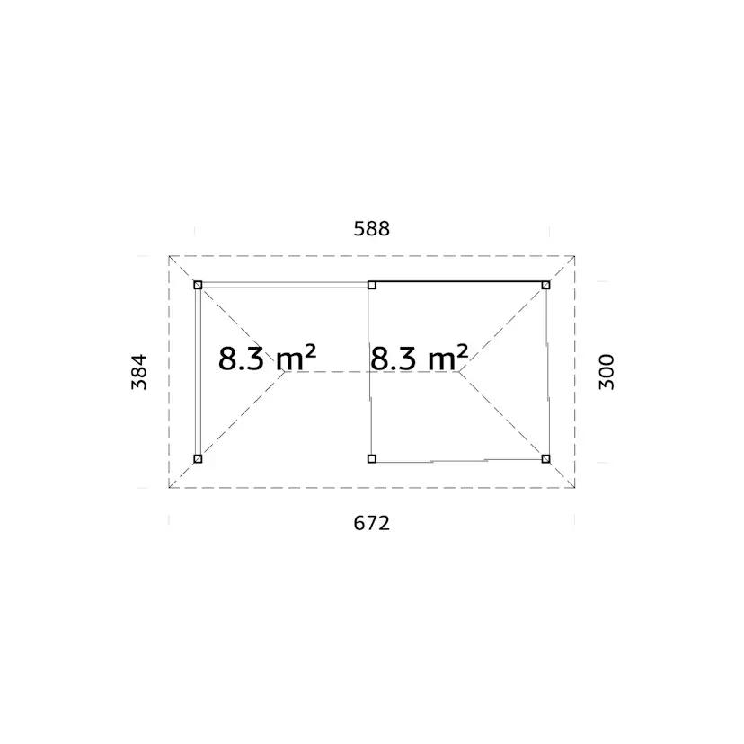 Uterum Palmako Bianca 16,6 m2 Set 204 Slide