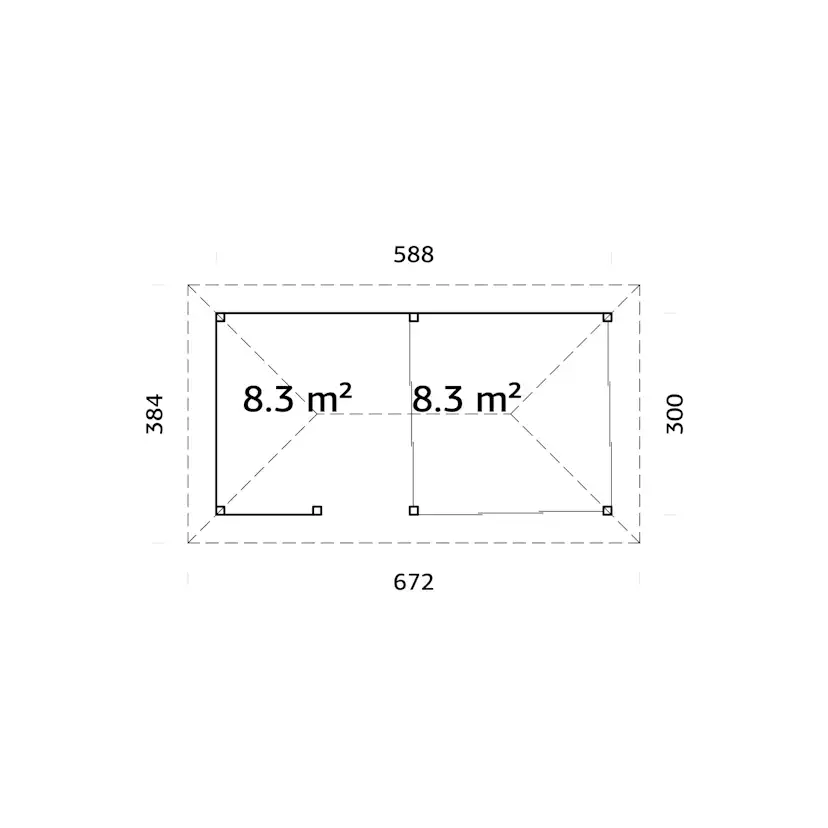 Uterum Palmako Bianca 16,6 m2 Set 208 Slide