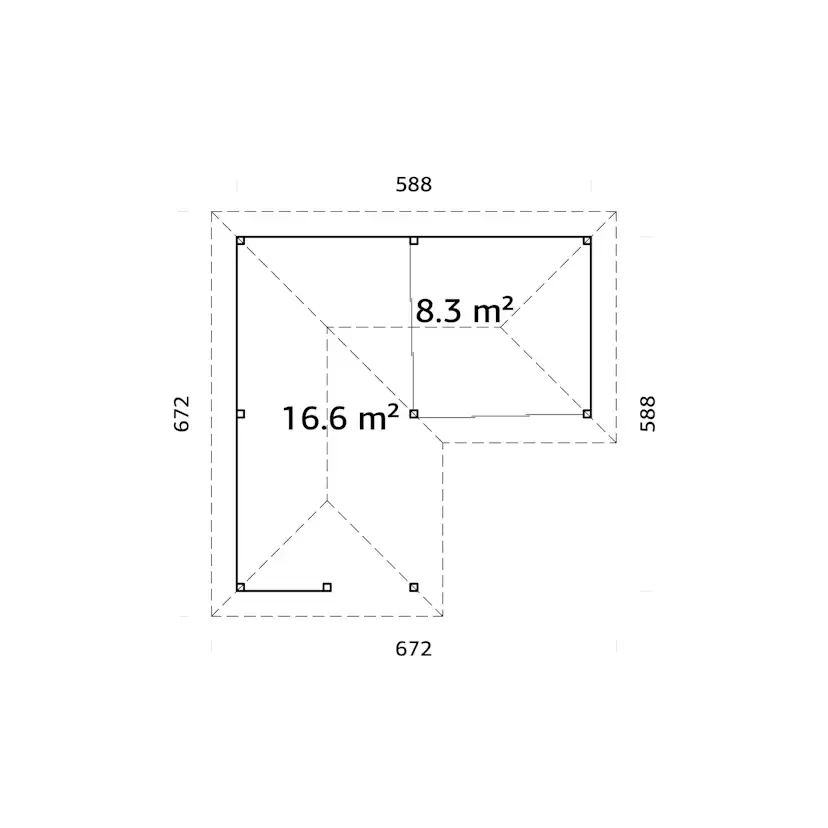Uterum Palmako Bianca 24,9 m2 Set 209 Slide