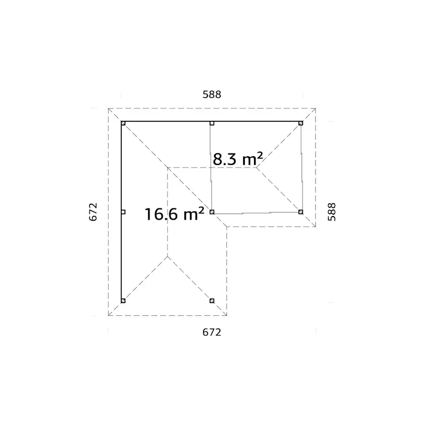 Uterum Palmako Bianca 24,9 m2 Set 211 Slide