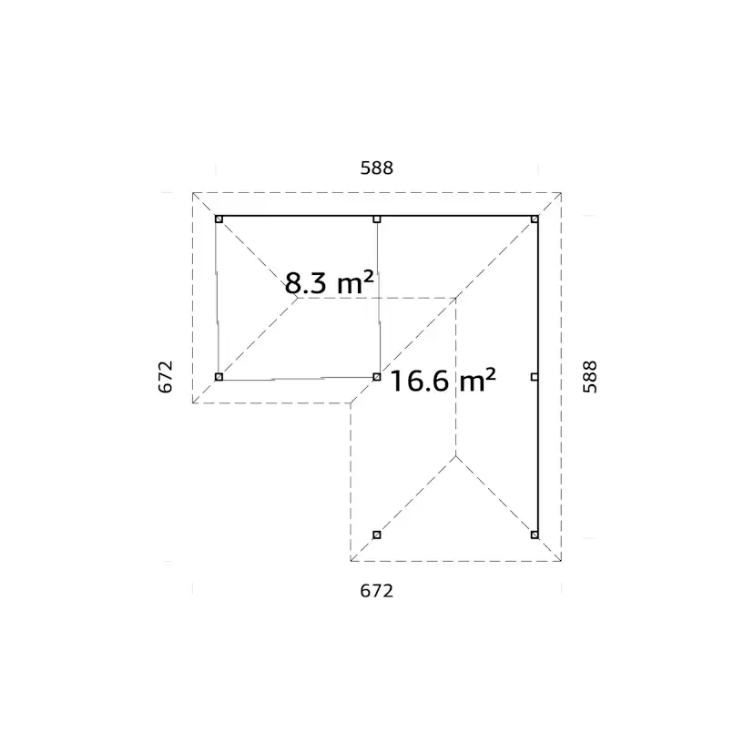 Uterum Palmako Bianca 24,9 m2 Set 211 Slide