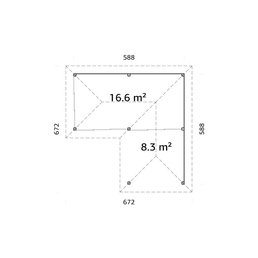 Uterum Palmako Bianca 24,9 m2 Set 214 Slide