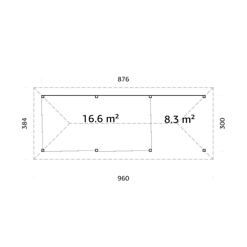 Uterum Palmako Bianca 24,9 m2 Set 218 Slide
