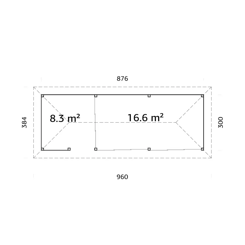 Uterum Palmako Bianca 24,9 m2 Set 219 Slide