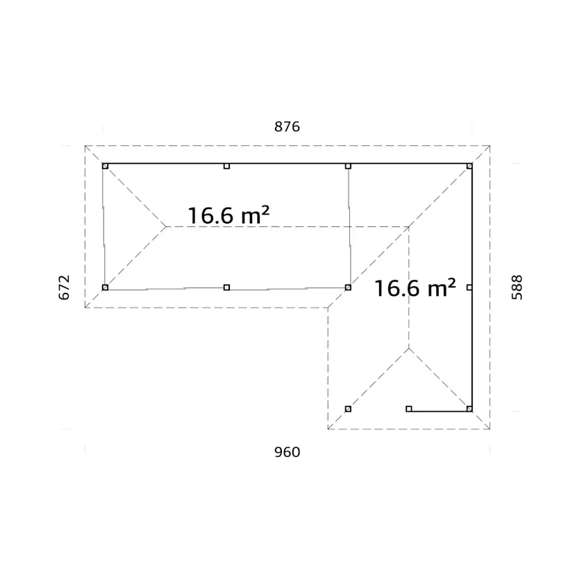 Uterum Palmako Bianca 33,2 m2 Set 221 Slide
