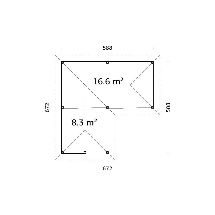 Uterum Palmako Bianca 24,9 m2 Set 222 Slide