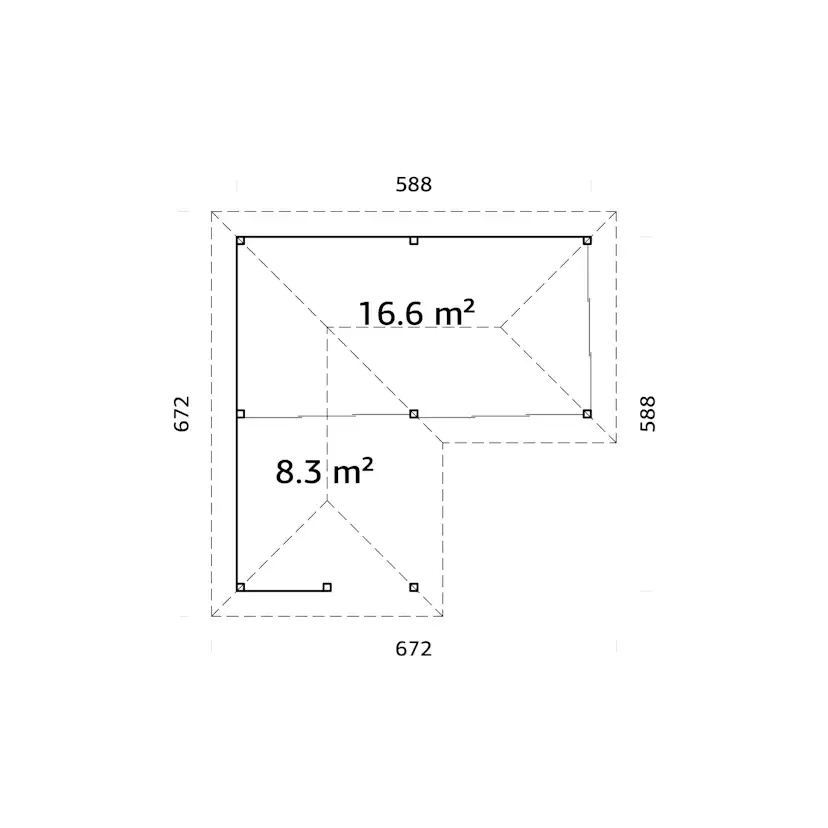 Uterum Palmako Bianca 24,9 m2 Set 223 Slide