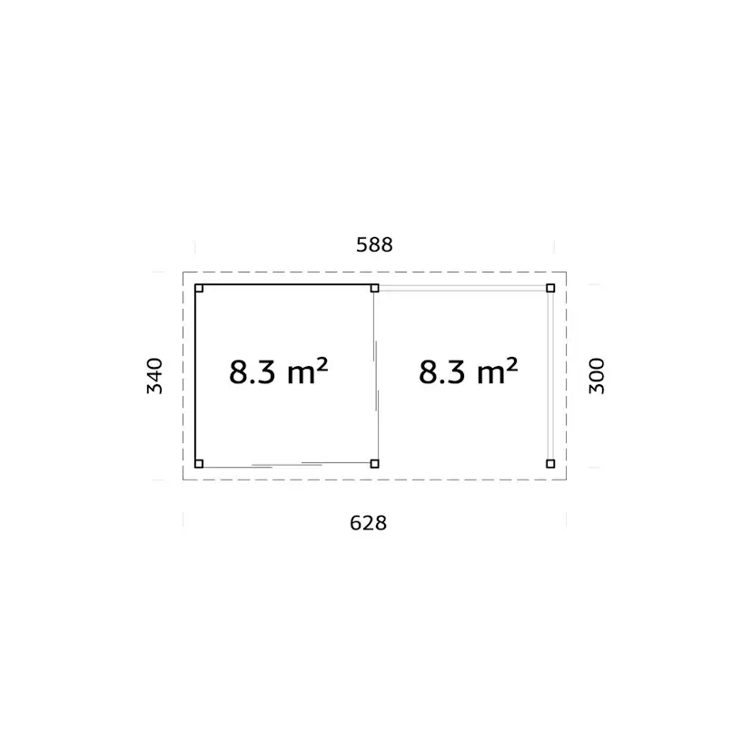 Uterum Palmako Lenna 16,6 m2 Set 703 Slide Plus