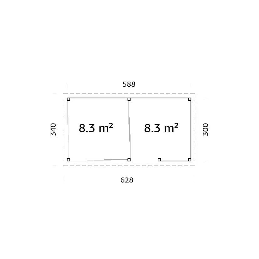 Uterum Palmako Lenna 16,6 m2 Set 708 Slide Plus