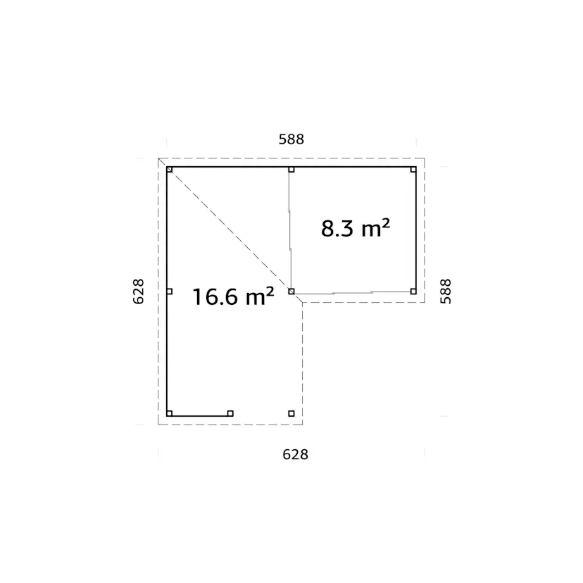 Uterum Palmako Lenna 24,9 m2 Set 709 Slide Plus