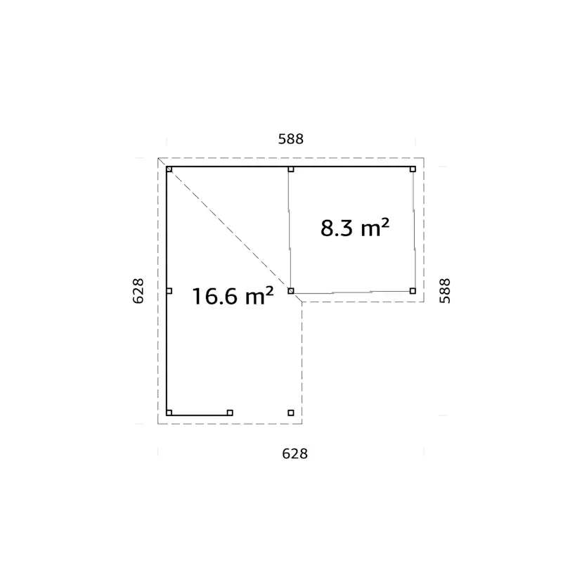 Uterum Palmako Lenna 24,9 m2 Set 710 Slide Plus