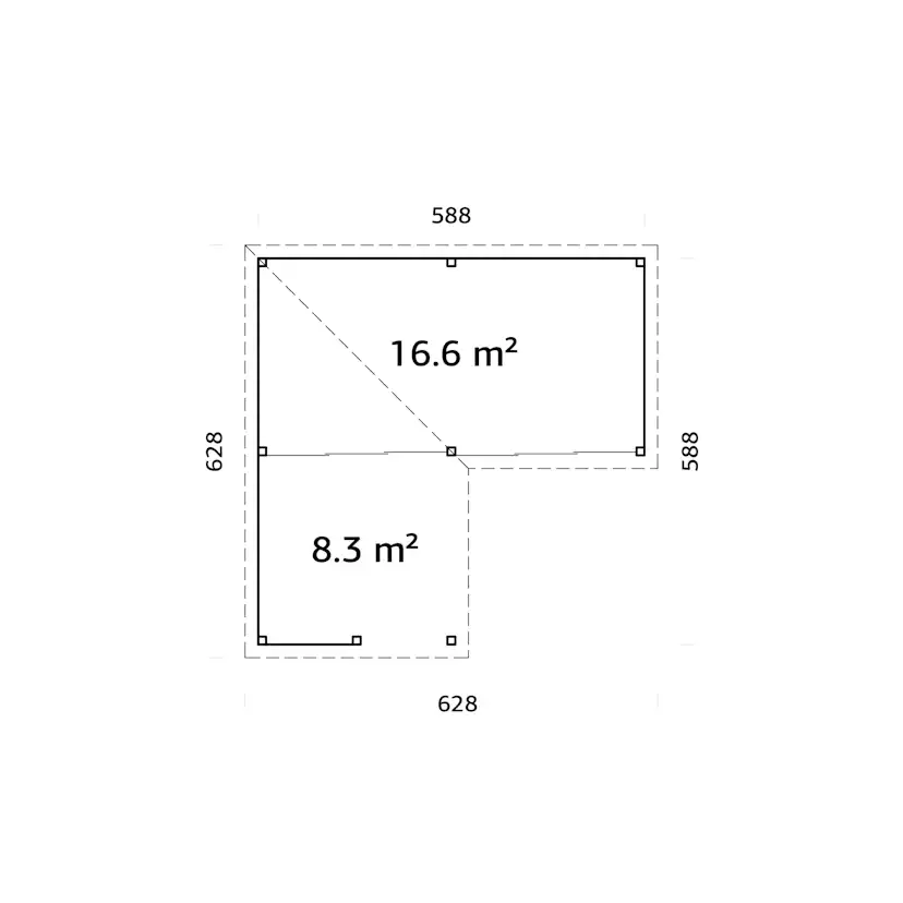 Uterum Palmako Lenna 24,9 m2 Set 722 Slide Plus