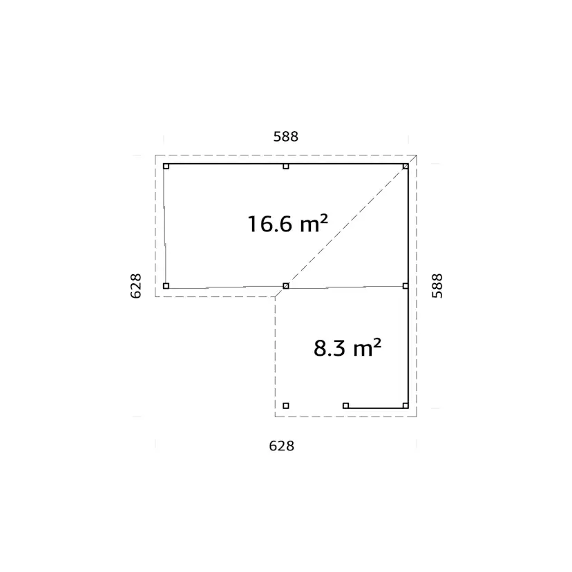 Uterum Palmako Lenna 24,9 m2 Set 723 Slide Plus