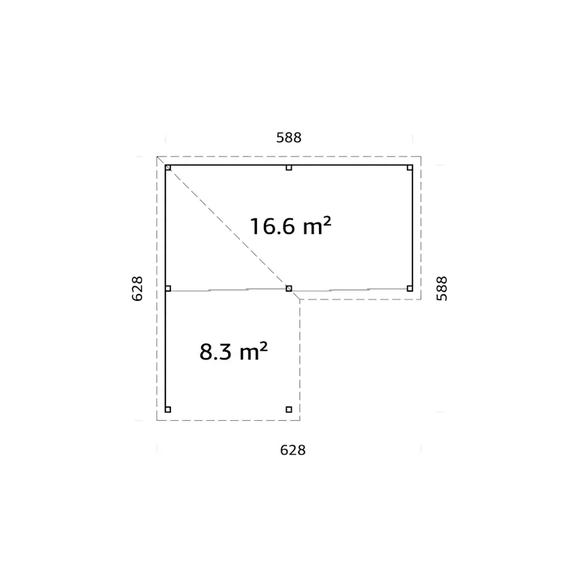 Uterum Palmako Lenna 24,9 m2 Set 713 Slide Plus