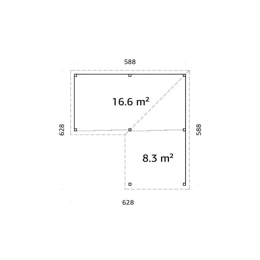 Uterum Palmako Lenna 24,9 m2 Set 713 Slide Plus