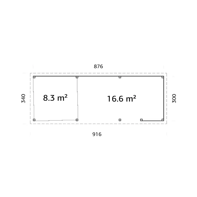 Uterum Palmako Lenna 24,9 m2 Set 716 Slide Plus