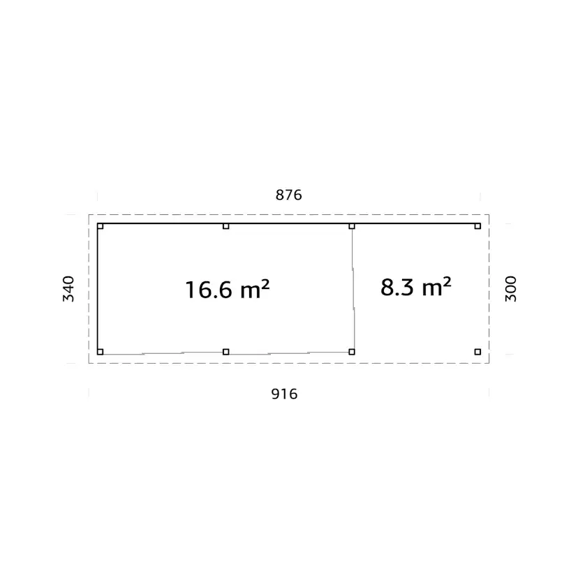 Uterum Palmako Lenna 24,9 m2 Set 717 Slide Plus