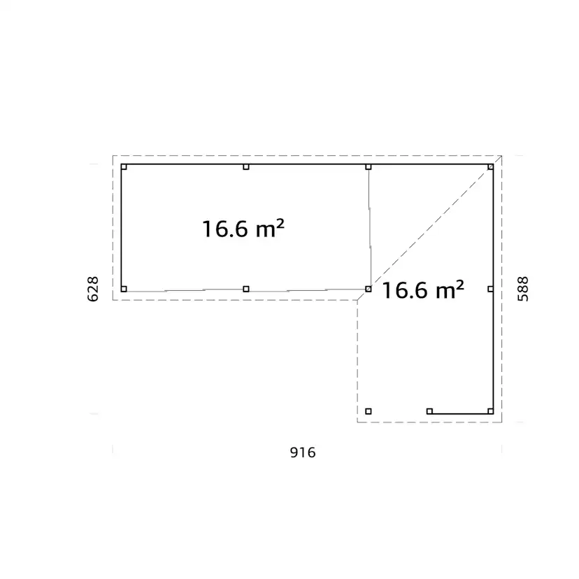 Uterum Palmako Lenna 33,2 m2 Set 720 Slide Plus