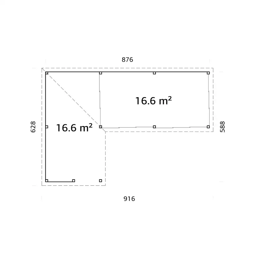 Uterum Palmako Lenna 33,2 m2 Set 721 Slide Plus