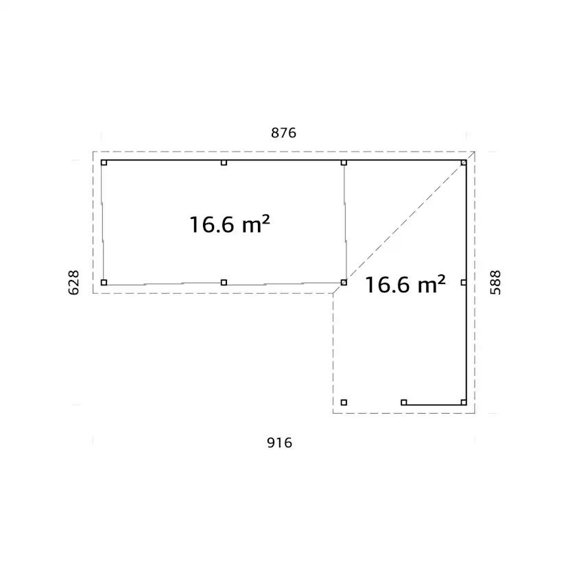 Uterum Palmako Lenna 33,2 m2 Set 721 Slide Plus