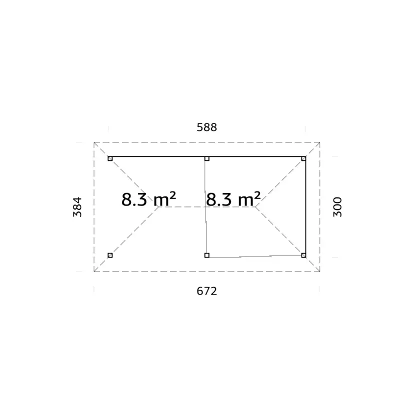 Uterum Palmako Bianca 16,6 m2 Set 505 Slide Plus