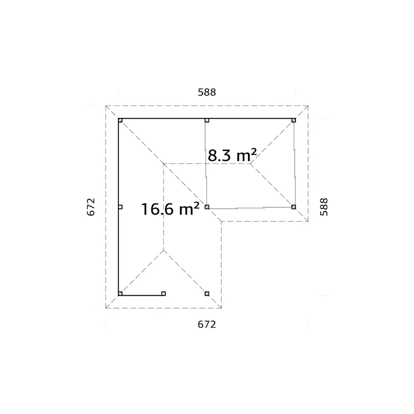 Uterum Palmako Bianca 24,9 m2 Set 510 Slide Plus