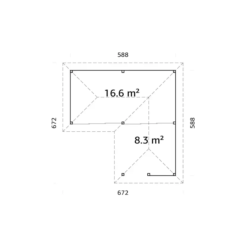 Uterum Palmako Bianca 24,9 m2 Set 522 Slide Plus