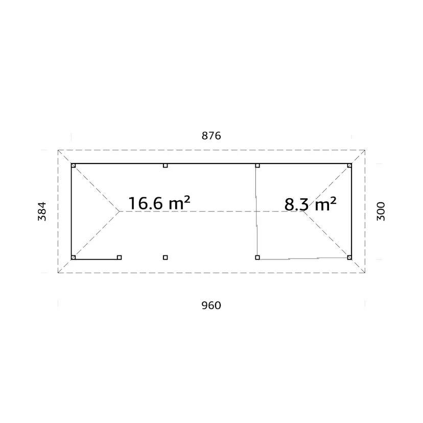 Uterum Palmako Bianca 24,9 m2 Set 515 Slide Plus