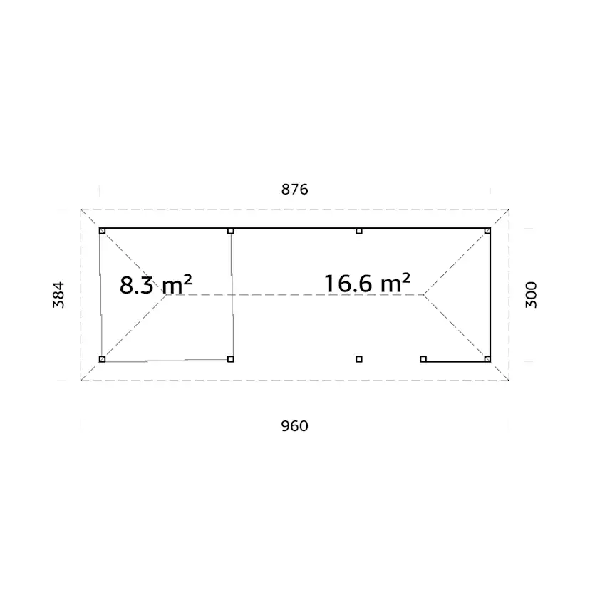 Uterum Palmako Bianca 24,9 m2 Set 516 Slide Plus