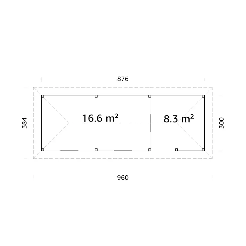 Uterum Palmako Bianca 24,9 m2 Set 519 Slide Plus