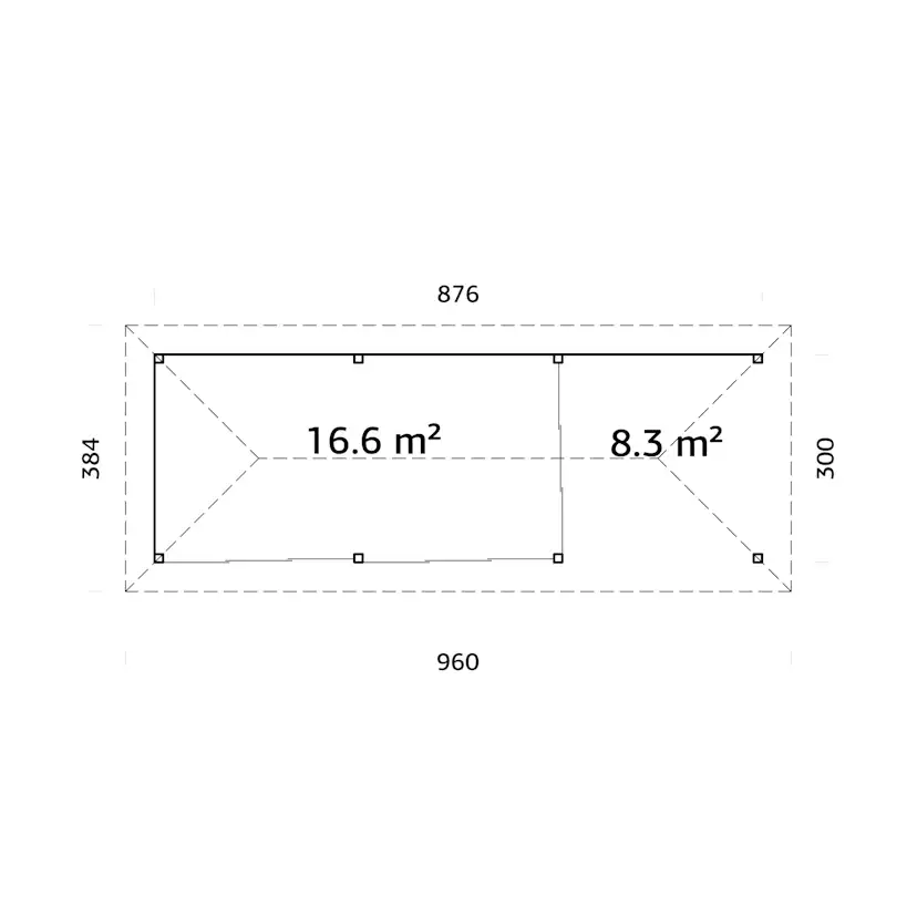 Uterum Palmako Bianca 24,9 m2 Set 517 Slide Plus