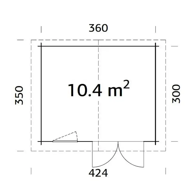 Stuga Palmako Klara 10,8 m2