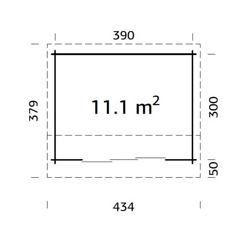 Stuga Palmako Ines 11,7 m2 (inv. 11,1 m2)