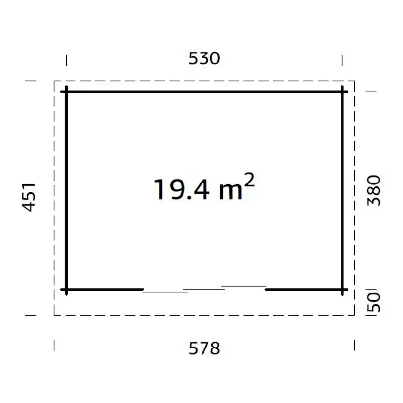 Stuga Palmako Lea 20,1 m2 (inv. 19,4 m2)