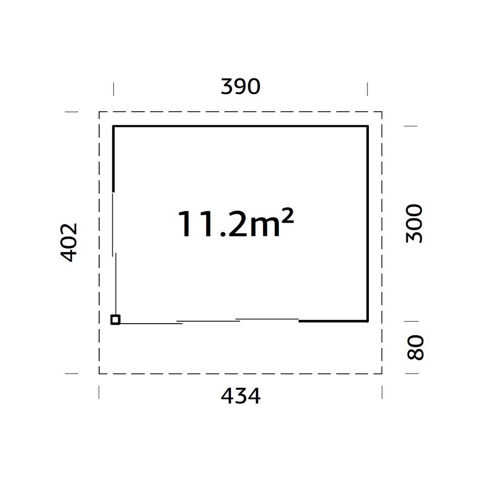 Stuga Palmako Andrea 11,7 m2 (inv. 11,2 m2)