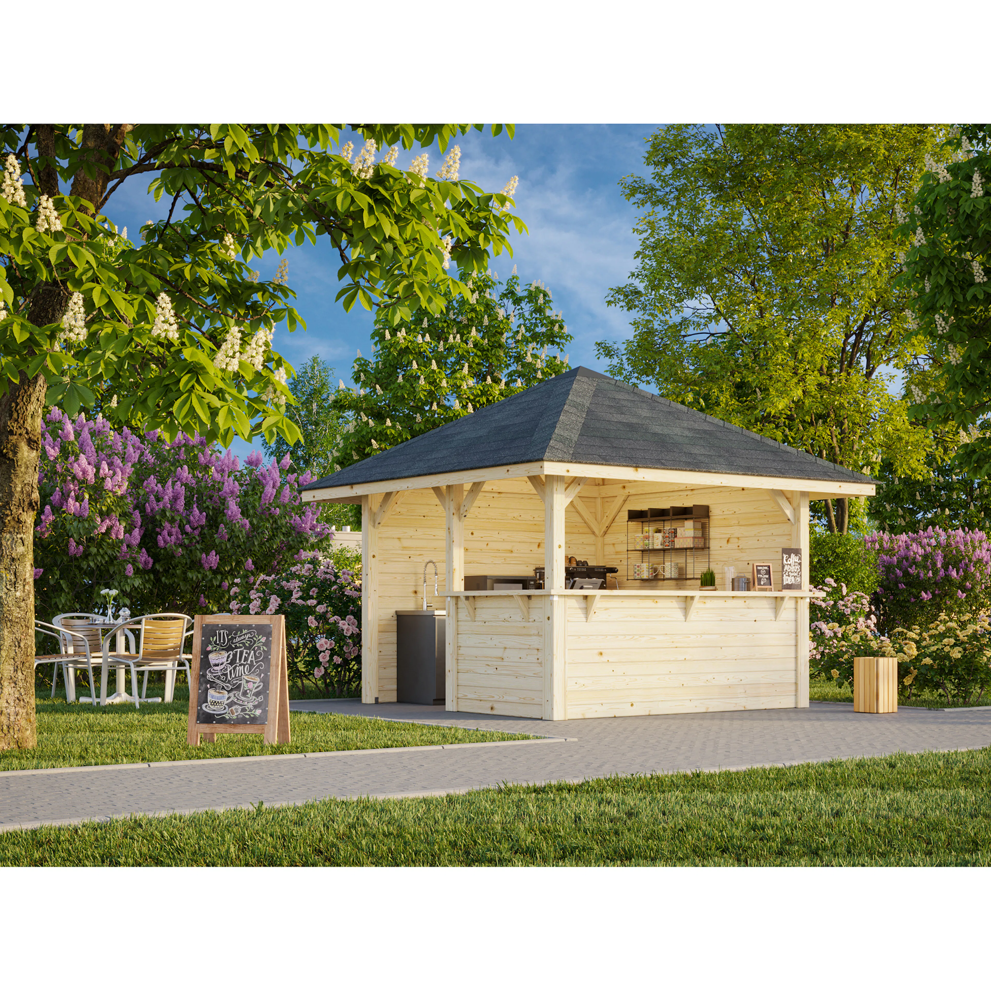 Stuga Palmako Bianca 8,3 m2 Set 3