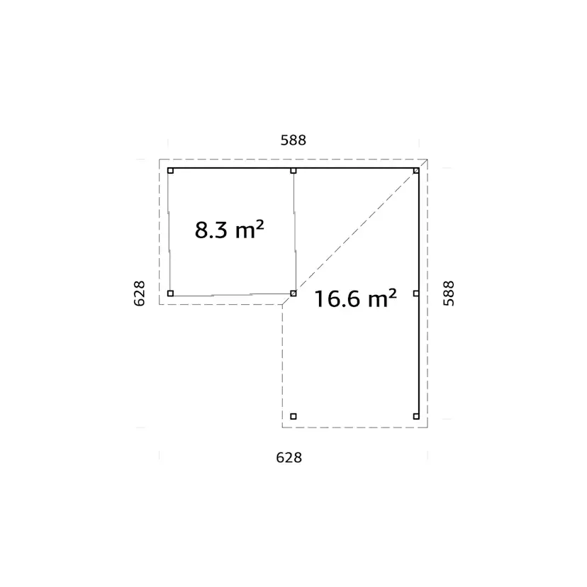 Uterum Palmako Lenna 24,9 m2 Set 411 Slide