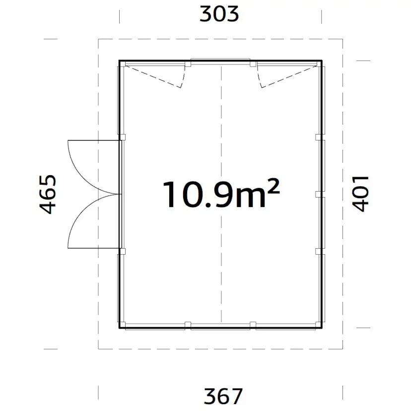 Paviljong Palmako Isabella 12,2 m2