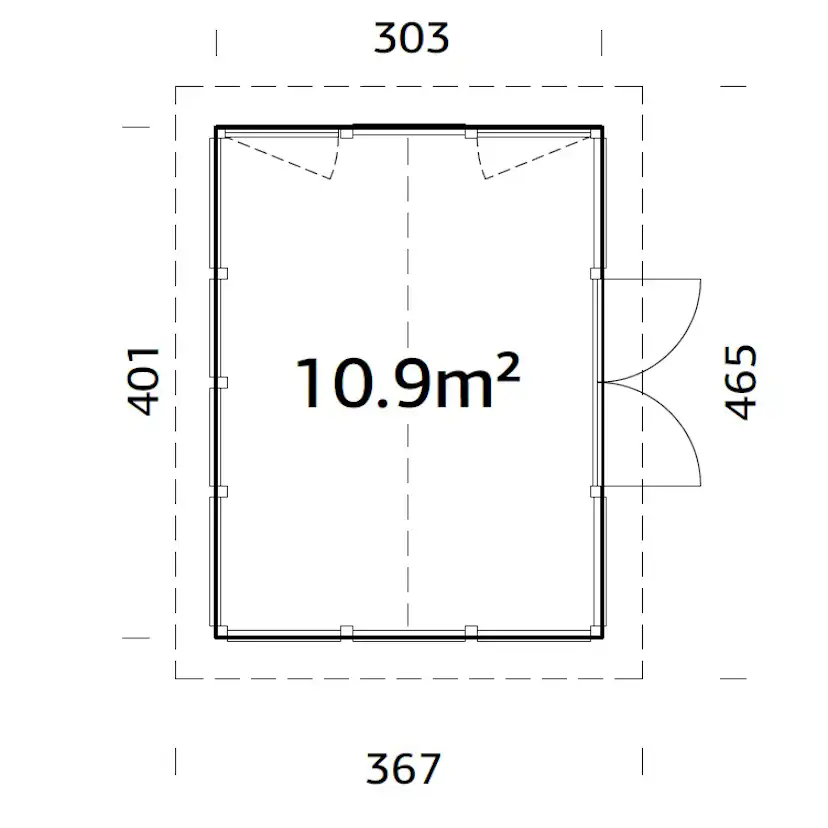 Paviljong Palmako Isabella 12,2 m2