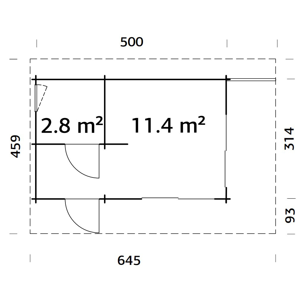 Trädgårdshus Cecilia 15,7 m2