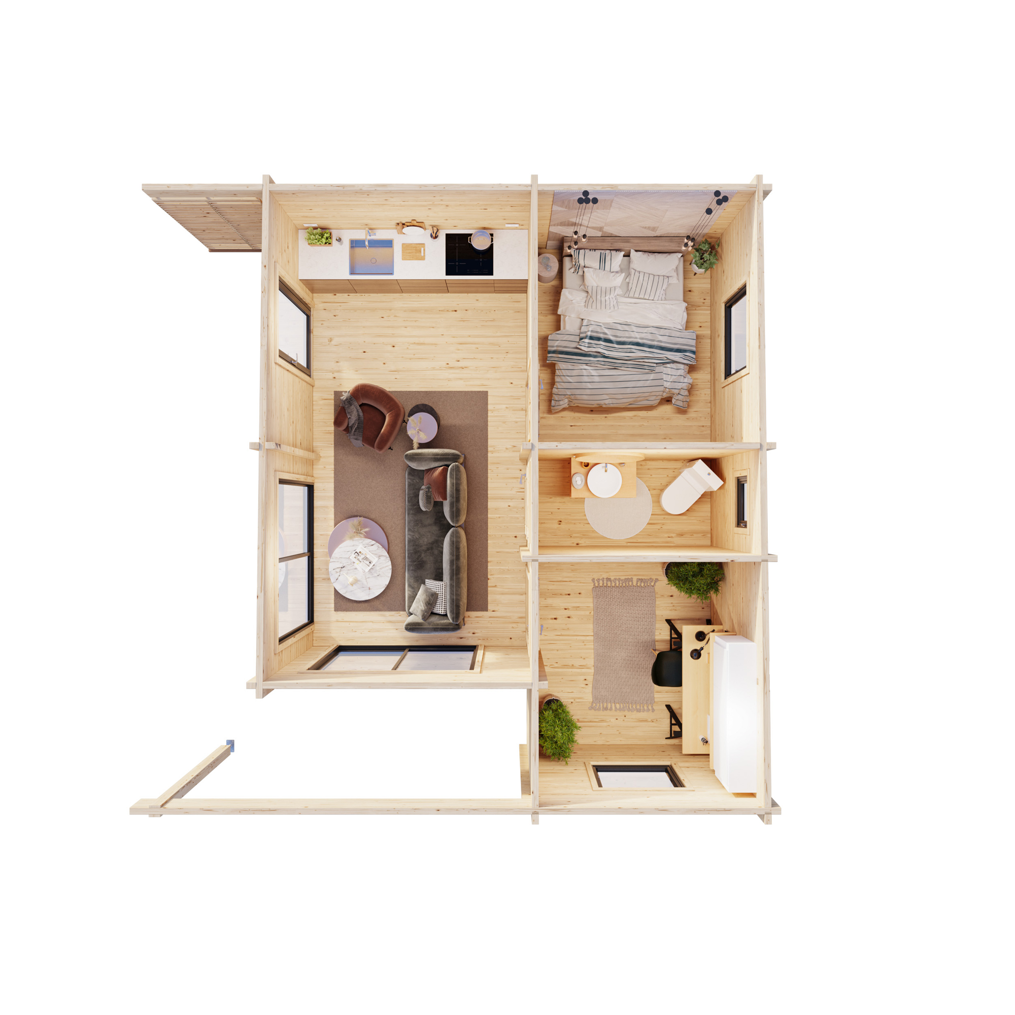 Trädgårdshus Cecilia 32,4 m2