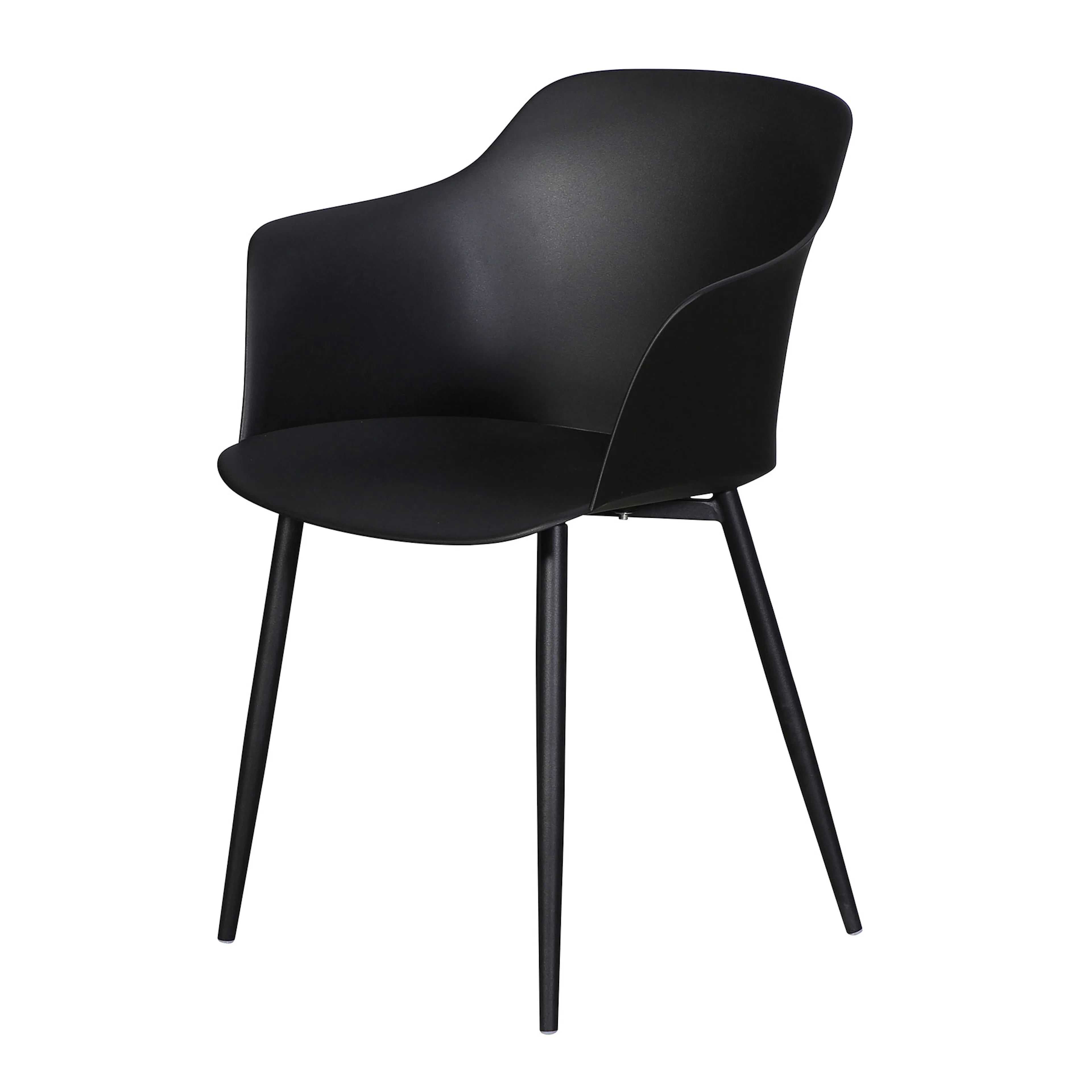 Trädgårdsstol ENVY DESIGN Camilla Svart, Modern Utemöbel i Plast, 2-pack