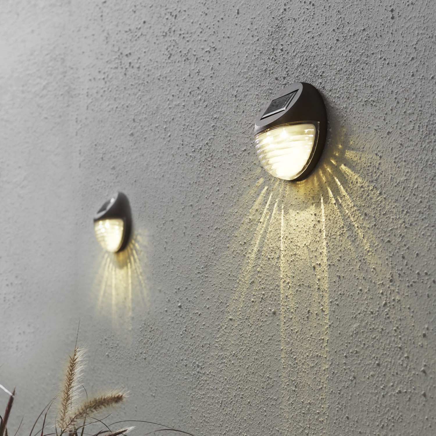 Solcellslampa Star Trading Fency LED Vägglykta 3-pack med Sensor