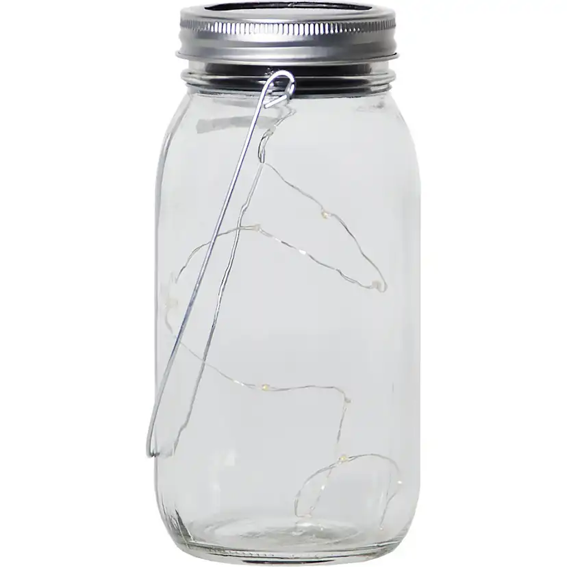 Solcellslykta Star Trading Jamjar Glasburk med Inbyggd Sensor