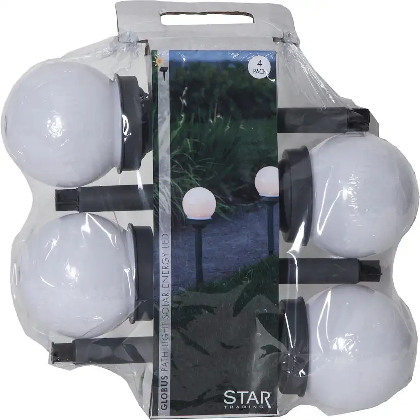 Solcellspollare Star Trading Globus LED Utebelysning med Sensor 4-pack
